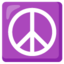 PEACE SYMBOL emoji in Google's design style - Unicode 262E-FE0F