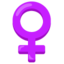 FEMALE SIGN emoji in Google's design style - Unicode 2640-FE0F