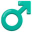 MALE SIGN emoji in Google's design style - Unicode 2642-FE0F