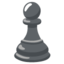 CHESS PAWN emoji in Google's design style - Unicode 265F-FE0F