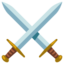 CROSSED SWORDS emoji in Google's design style - Unicode 2694-FE0F