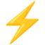 HIGH VOLTAGE SIGN emoji in Google's design style - Unicode 26A1