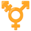 TRANSGENDER SYMBOL emoji in Google's design style - Unicode 26A7-FE0F