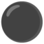 MEDIUM BLACK CIRCLE emoji in Google's design style - Unicode 26AB