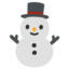 SNOWMAN WITHOUT SNOW emoji in Google's design style - Unicode 26C4