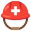 RESCUE WORKER’S HELMET emoji in Google's design style - Unicode 26D1-FE0F