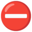 NO ENTRY emoji in Google's design style - Unicode 26D4