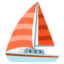 SAILBOAT emoji in Google's design style - Unicode 26F5