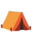 TENT emoji in Google's design style - Unicode 26FA