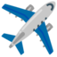 AIRPLANE emoji in Google's design style - Unicode 2708-FE0F