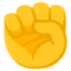 RAISED FIST emoji in Google's design style - Unicode 270A