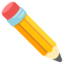 PENCIL emoji in Google's design style - Unicode 270F-FE0F