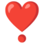 HEART EXCLAMATION emoji in Google's design style - Unicode 2763-FE0F