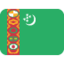 Turkmenistan Flag emoji in Twitter's design style - Unicode 1F1F9-1F1F2