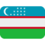 Uzbekistan Flag emoji in Twitter's design style - Unicode 1F1FA-1F1FF