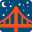 BRIDGE AT NIGHT emoji in Twitter's design style - Unicode 1F309