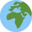 EARTH GLOBE EUROPE-AFRICA emoji in Twitter's design style - Unicode 1F30D