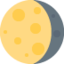 WANING GIBBOUS MOON SYMBOL emoji in Twitter's design style - Unicode 1F316