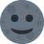 NEW MOON WITH FACE emoji in Twitter's design style - Unicode 1F31A