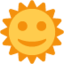 SUN WITH FACE emoji in Twitter's design style - Unicode 1F31E