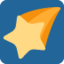 SHOOTING STAR emoji in Twitter's design style - Unicode 1F320