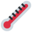 THERMOMETER emoji in Twitter's design style - Unicode 1F321-FE0F