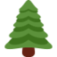 EVERGREEN TREE emoji in Twitter's design style - Unicode 1F332