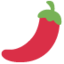 HOT PEPPER emoji in Twitter's design style - Unicode 1F336-FE0F