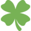 FOUR LEAF CLOVER emoji in Twitter's design style - Unicode 1F340