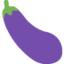 AUBERGINE emoji in Twitter's design style - Unicode 1F346