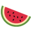 WATERMELON emoji in Twitter's design style - Unicode 1F349