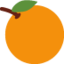 TANGERINE emoji in Twitter's design style - Unicode 1F34A