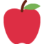 RED APPLE emoji in Twitter's design style - Unicode 1F34E