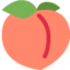 PEACH emoji in Twitter's design style - Unicode 1F351