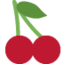 CHERRIES emoji in Twitter's design style - Unicode 1F352