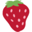 STRAWBERRY emoji in Twitter's design style - Unicode 1F353