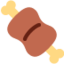 MEAT ON BONE emoji in Twitter's design style - Unicode 1F356