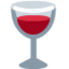 WINE GLASS emoji in Twitter's design style - Unicode 1F377