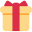 WRAPPED PRESENT emoji in Twitter's design style - Unicode 1F381