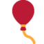 BALLOON emoji in Twitter's design style - Unicode 1F388