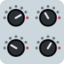 CONTROL KNOBS emoji in Twitter's design style - Unicode 1F39B-FE0F