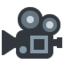 MOVIE CAMERA emoji in Twitter's design style - Unicode 1F3A5