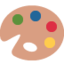 ARTIST PALETTE emoji in Twitter's design style - Unicode 1F3A8