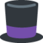 TOP HAT emoji in Twitter's design style - Unicode 1F3A9