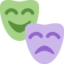 PERFORMING ARTS emoji in Twitter's design style - Unicode 1F3AD