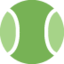 TENNIS RACQUET AND BALL emoji in Twitter's design style - Unicode 1F3BE