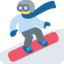 SNOWBOARDER emoji in Twitter's design style - Unicode 1F3C2