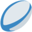 RUGBY FOOTBALL emoji in Twitter's design style - Unicode 1F3C9