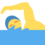 MAN SWIMMING emoji in Twitter's design style - Unicode 1F3CA-200D-2642-FE0F