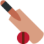 CRICKET BAT AND BALL emoji in Twitter's design style - Unicode 1F3CF